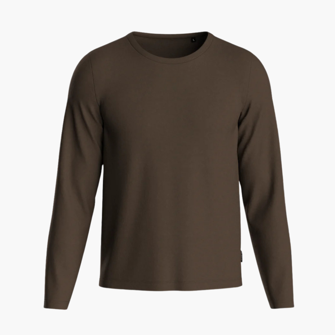 Regular sports langærmet t-shirt