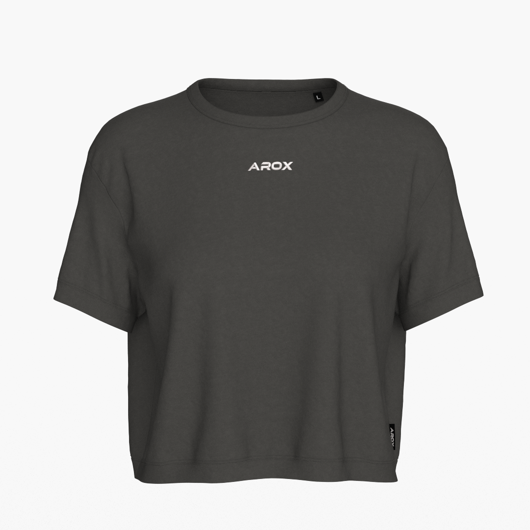 SportsTech kvinde box crop t-shirt grå