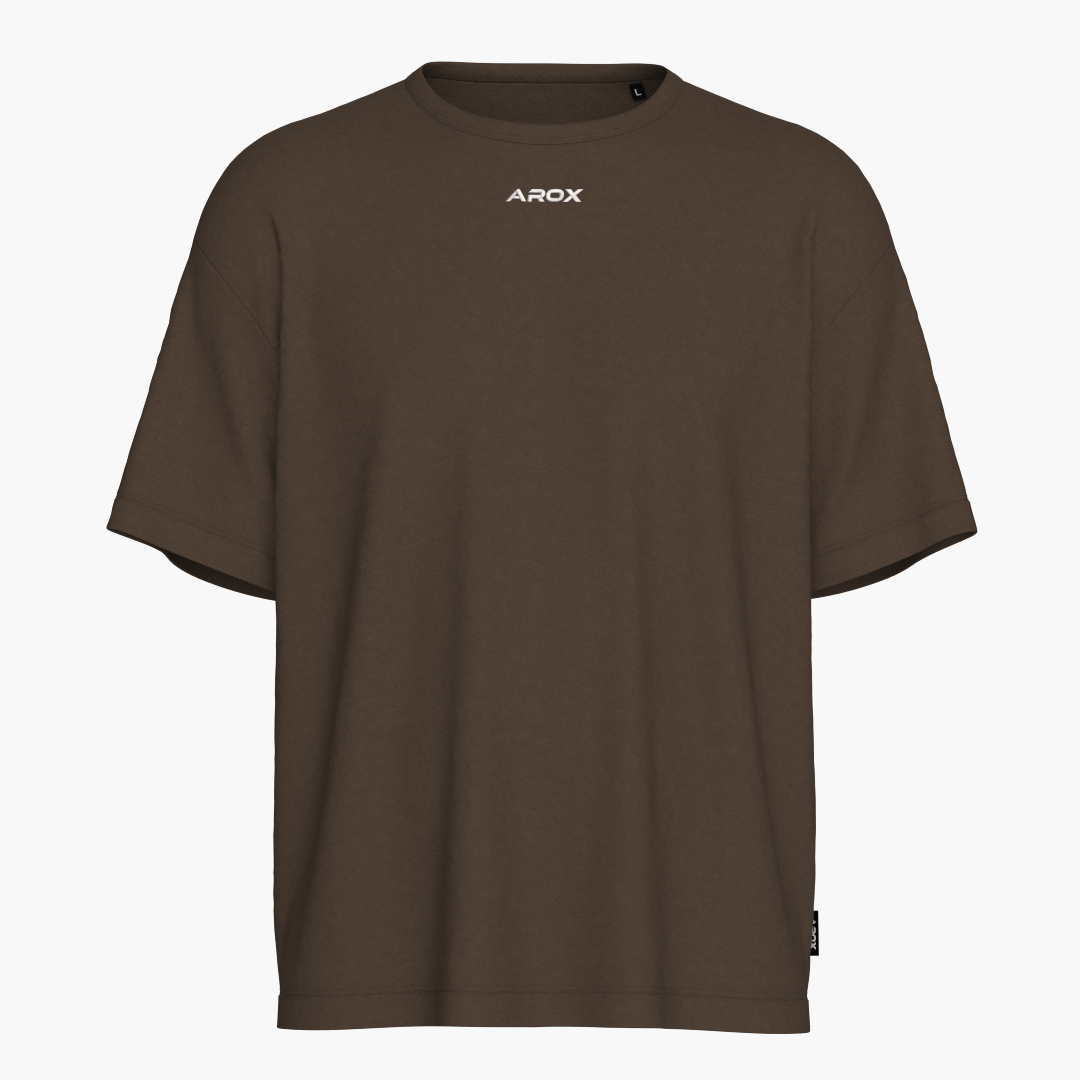 SportsTech oversized t-shirt mørkebrun