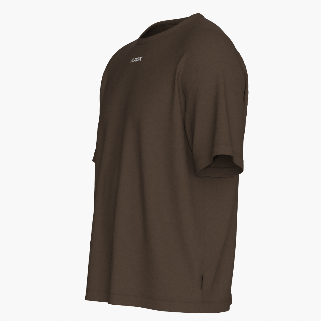 SportsTech oversized t-shirt mørkebrun