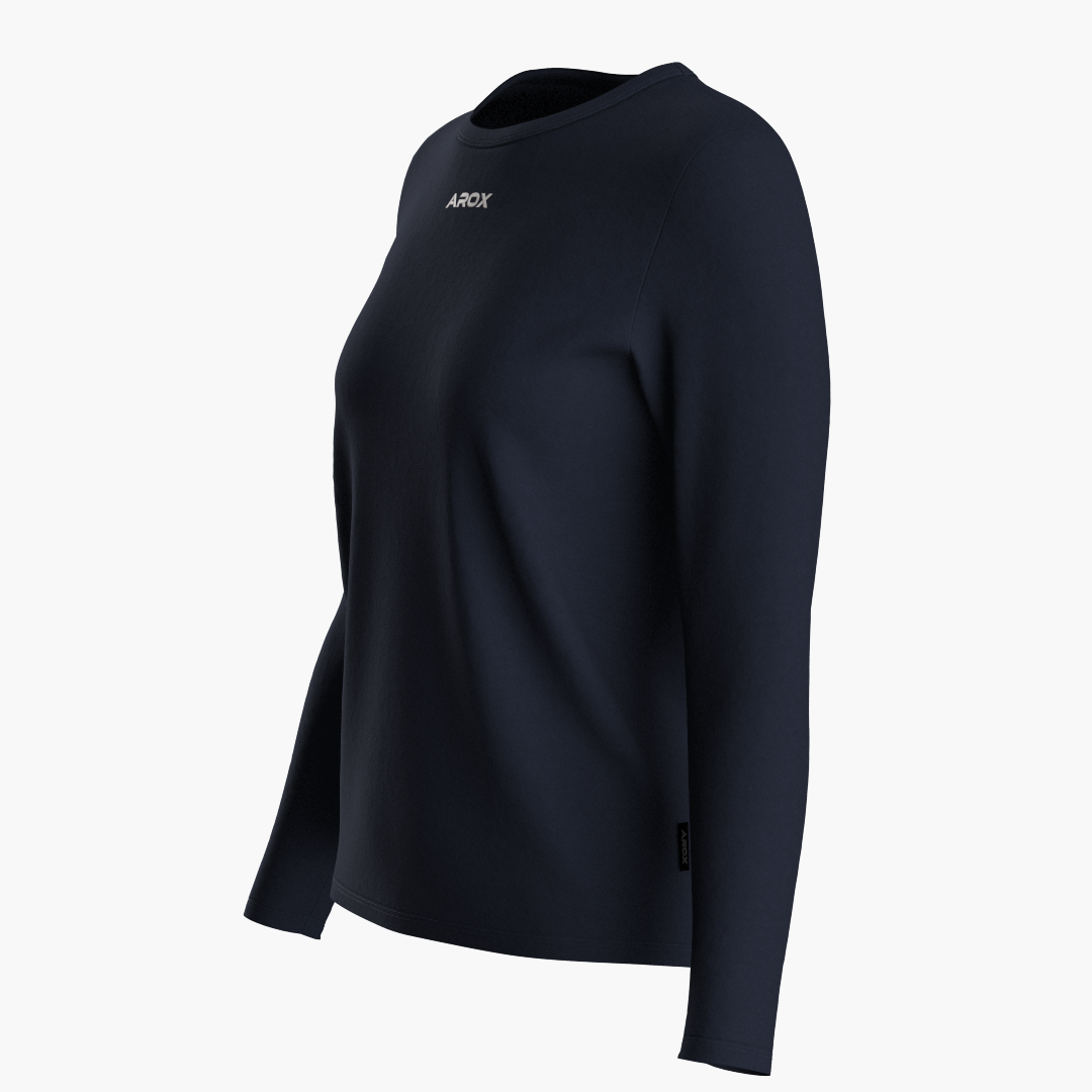 SportsTech kvinde lang ærmet navy blå