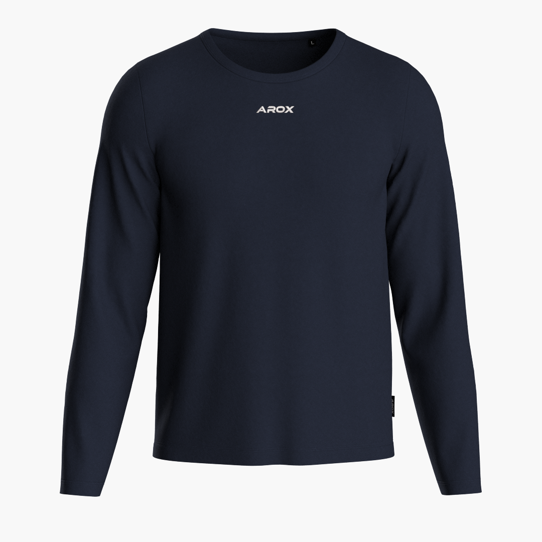 SportsTech herre langærmet navy blå