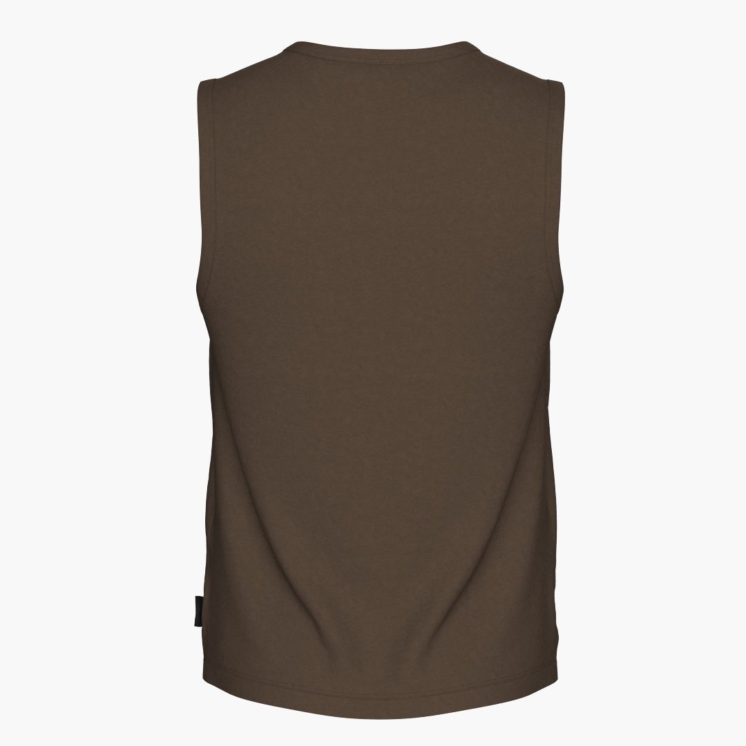 SportsTech herre no sleeve mørkebrun