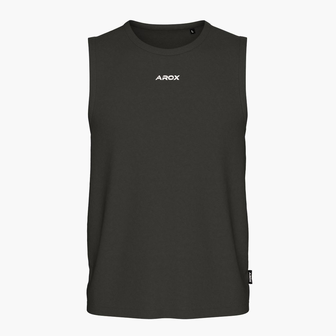 SportsTech herre no sleeve mørkegrå