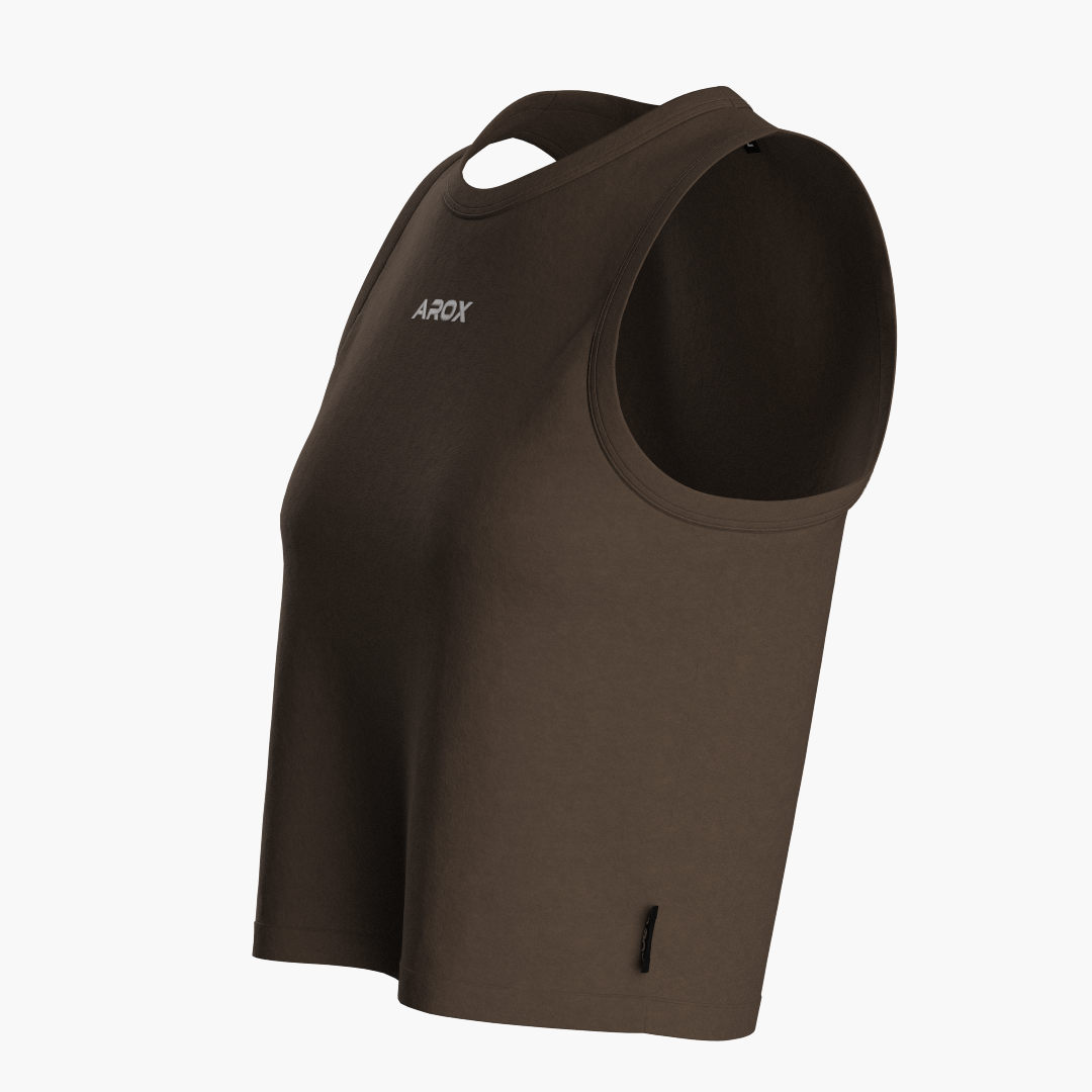 SportsTech kvinde top mørkebrun