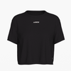 SportsTech Womens box crop t-shirt (Black)