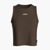 SportsTech women crop top (Dark brown)